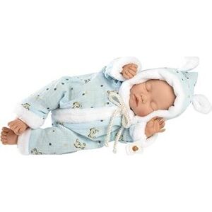 Llorens 63301 Little Baby – spiaca reálna bábika s mäkkým látkovým telom – 32 cm