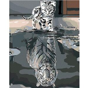 Maľovanie podľa čísel – Mačiatko alebo tiger