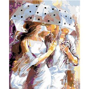 Maľovanie podľa čísel – Milenci pod dáždnikom