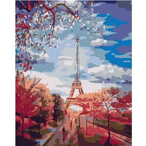 Maľovanie podľa čísel – Stromová alej k Eiffelovke