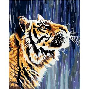 Maľovanie podľa čísel – Tiger pri vodopáde