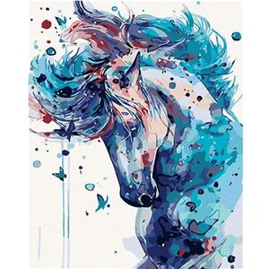 Maľovanie podľa čísel – Abstraktný kôň tmavomodrý