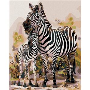 Maľovanie podľa čísel – Zebra s mláďaťom