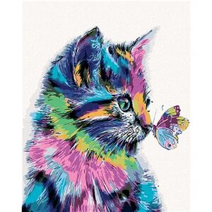 Maľovanie podľa čísel – Mačička s motýlikom