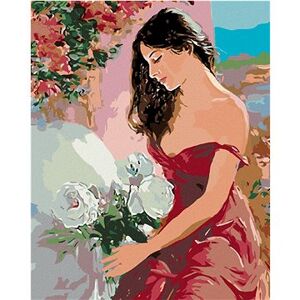Maľovanie podľa čísel – Žena a ruže