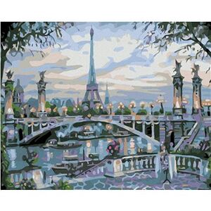 Maľovanie podľa čísel – Eiffelova veža za mostom