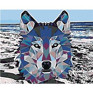 Maľovanie podľa čísel – Mozaikový vlk