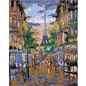 Maľovanie podľa čísel – Útulná ulička pod Eiffelovkou