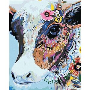 Maľovanie podľa čísel – Kvetinová kravička