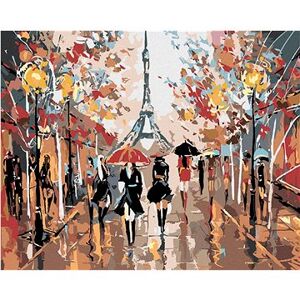 Maľovanie podľa čísel – Rušná ulica a Eiffelova veža