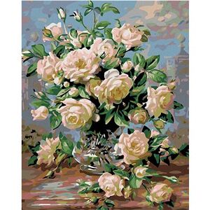 Maľovanie podľa čísel – Biele ruže
