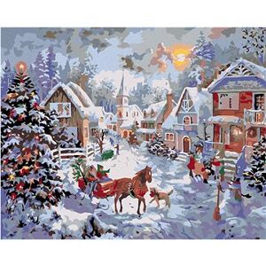 Maľovanie podľa čísel – Vianoce v malebnej dedinke