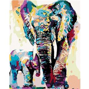 Maľovanie podľa čísel – Maľované slony
