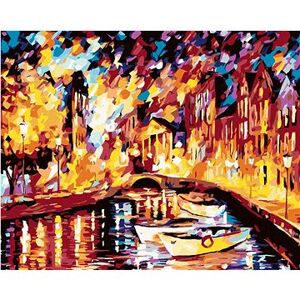 Maľovanie podľa čísel – Loďky v Benátkach