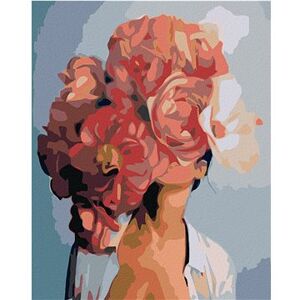 Maľovanie podľa čísel – Žena s červeným kvetom