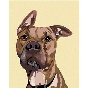 Maľovanie podľa čísel – Pes s nastraženým uchom