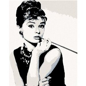 Maľovanie podľa čísel – Audrey Hepburn čiernobiela