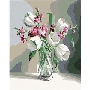 Maľovanie podľa čísel – Biele tulipány