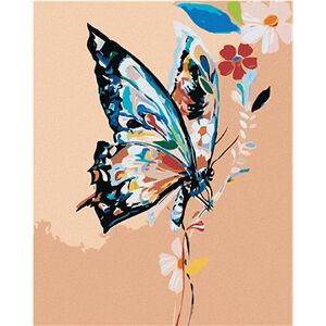 Maľovanie podľa čísel – Kvietkovaný motýľ