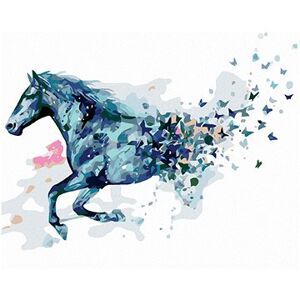 Maľovanie podľa čísel – Abstraktný kôň modrý
