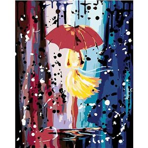 Maľovanie podľa čísel – Manekýnka s dáždnikom