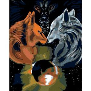 Maľovanie podľa čísel – Traja vlci