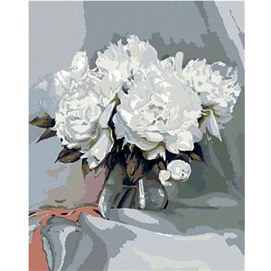 Maľovanie podľa čísel – Biele pivonky