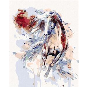 Maľovanie podľa čísel – Abstraktný kôň červený