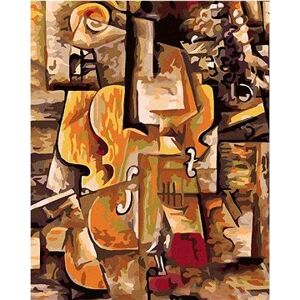 Maľovanie podľa čísel – Husle a hrozno (Picasso)