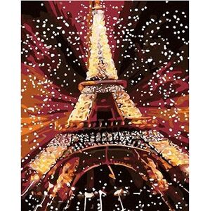 Maľovanie podľa čísel – Eiffelova veža s osvetlením