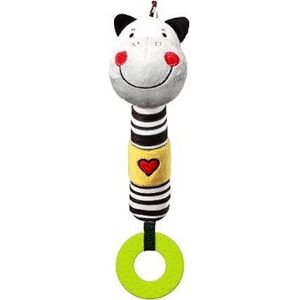 BabyOno Plyšová pískací hračka s kousátkem Zebra Zack, 26 cm