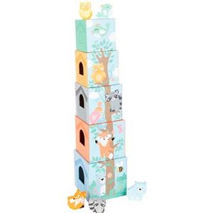 Small Foot - Skladacia veža pastelová so zvieratkami