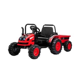 Traktor POWER s vlečkou, červený