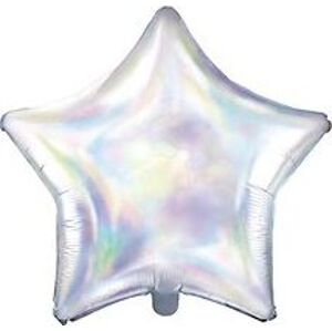 Balón fóliový 45 cm hviezda opalizujúca/dúhová – unicorn/jednorožec