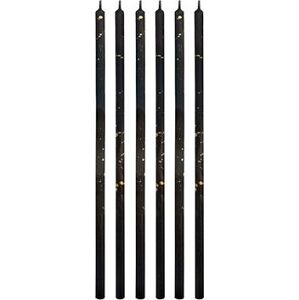 Narodeninové sviečky čierne – 16,5 cm – 6 ks