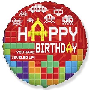 Balónik fóliový happy birthday – narodeniny – minecraft – 45 cm