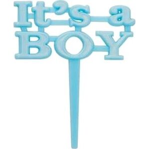 Zapichovadlá do cupcaku, 8 ks – baby shower „it's a boy" – chlapec
