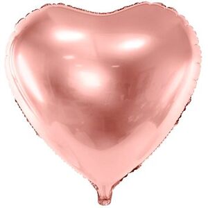 Balón fóliový 45 cm srdce ružovo-zlaté – rose gold – valentín/svadba