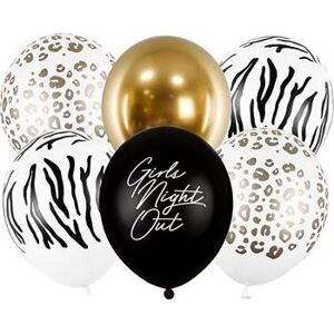 Súprava latexových balónikov „girls night out“ – rozlúčka so slobodou – 30 cm – 6 ks