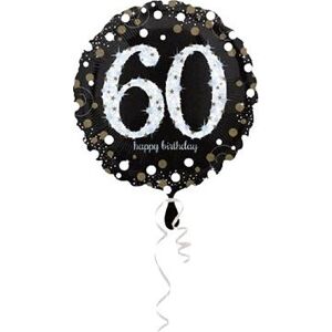 Balón fóliový 60 rokov - happy birthday - narodeniny - 43 cm