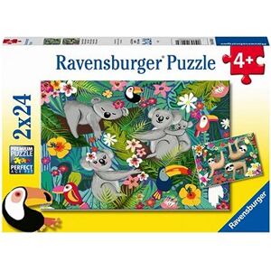 Ravensburger puzzle 051830 Koaly a leňochody 2× 24 dielikov