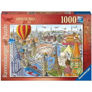 Ravensburger puzzle 169610 Cesta okolo sveta za 80 dní 1000 dielikov