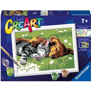 Ravensburger Kreatívne a výtvarné hračky 201891 CreArt Spiaci pes a mačka