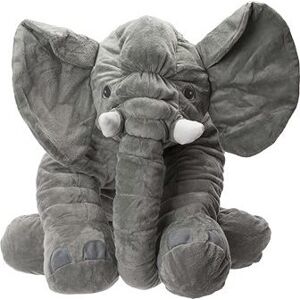 IKONKA Plyšový maskot slon sivý veľký 60 cm