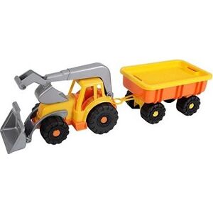 Androni Traktorový nakladač s vlekom Power Worker – dĺžka 58 cm oranžový