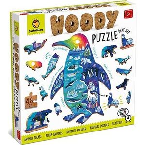 Ludattica Woody Polárne Zvieratká, drevené puzzle, 48 dielikov