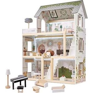 Drevený domček pre bábiky Lulilo Floro boho LED