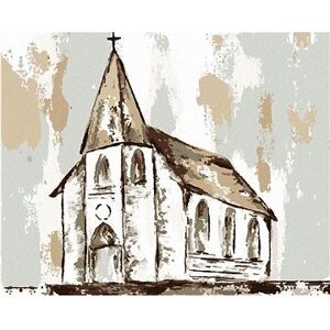 Abstraktný kostol (Haley Bush), 40 × 50 cm, bez rámu a bez vypnutia plátna