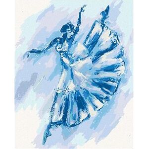 Abstraktná modrá baletka, 40 × 50 cm, bez rámu a bez vypnutia plátna