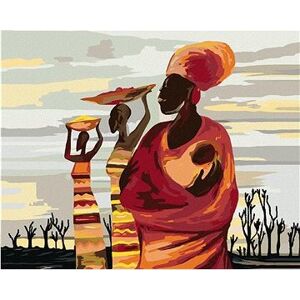 Africké ženy s dieťaťom, 80 × 100 cm, vypnuté plátno na rám